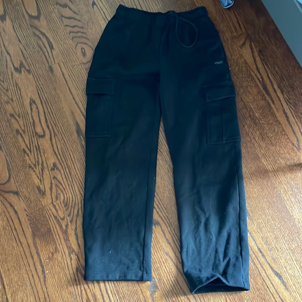 Black cargo sweatpants tna